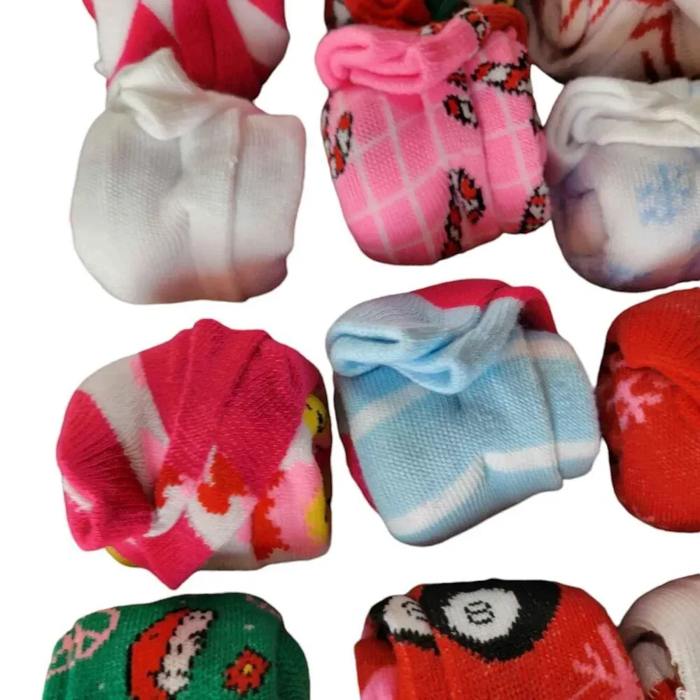 NEW Women's Mystery 12 Days of Christmas Ankle Socks Size 6-10